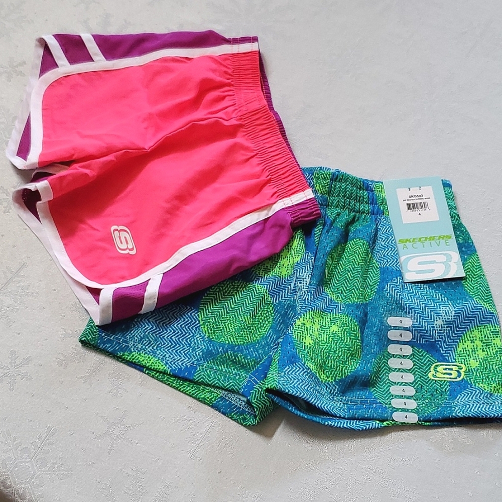 Skechers Lot of (2) Pair of Shorts Little Girls Size 4 - Picture 1 of 8